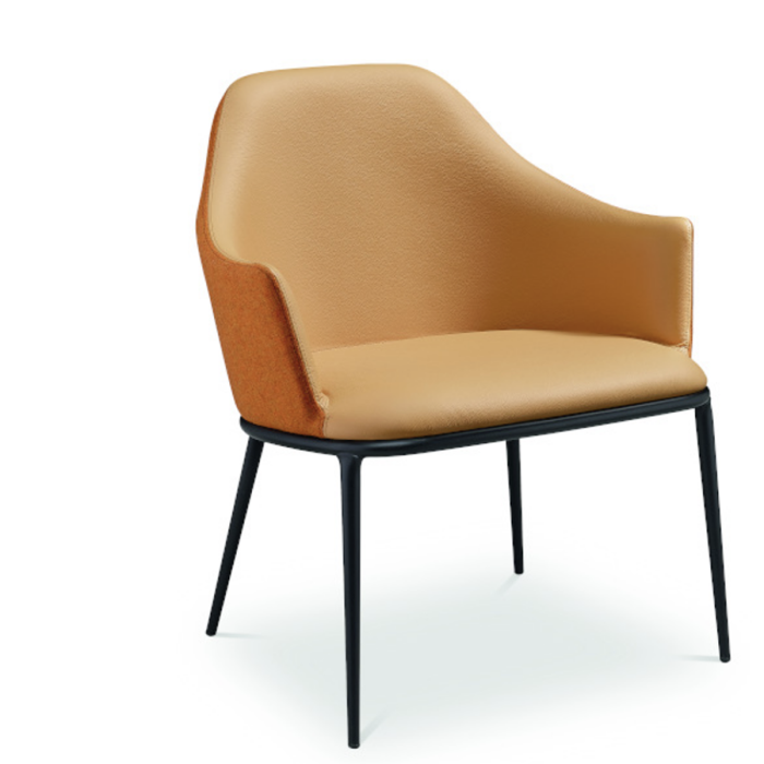 Calla S M_M PP_TS chair with upholstered shell by Midj