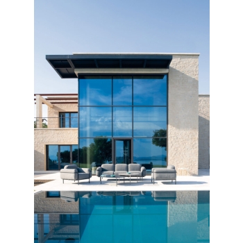 Low armchair Hug HG660 outdoor Vermobil