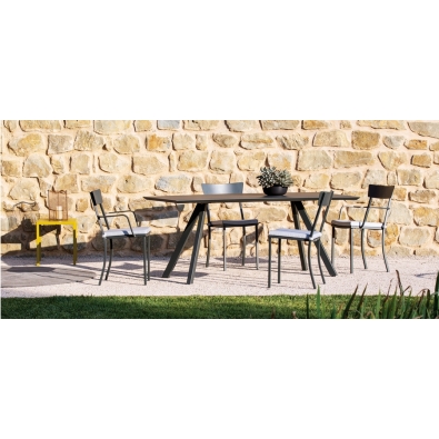 Mogan garden armchair by Vermobil with armrests