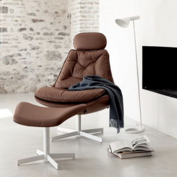 Daya leather armchair by Bontempi