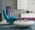 Tonin&#39;s swirl a chaise longue that becomes a pole