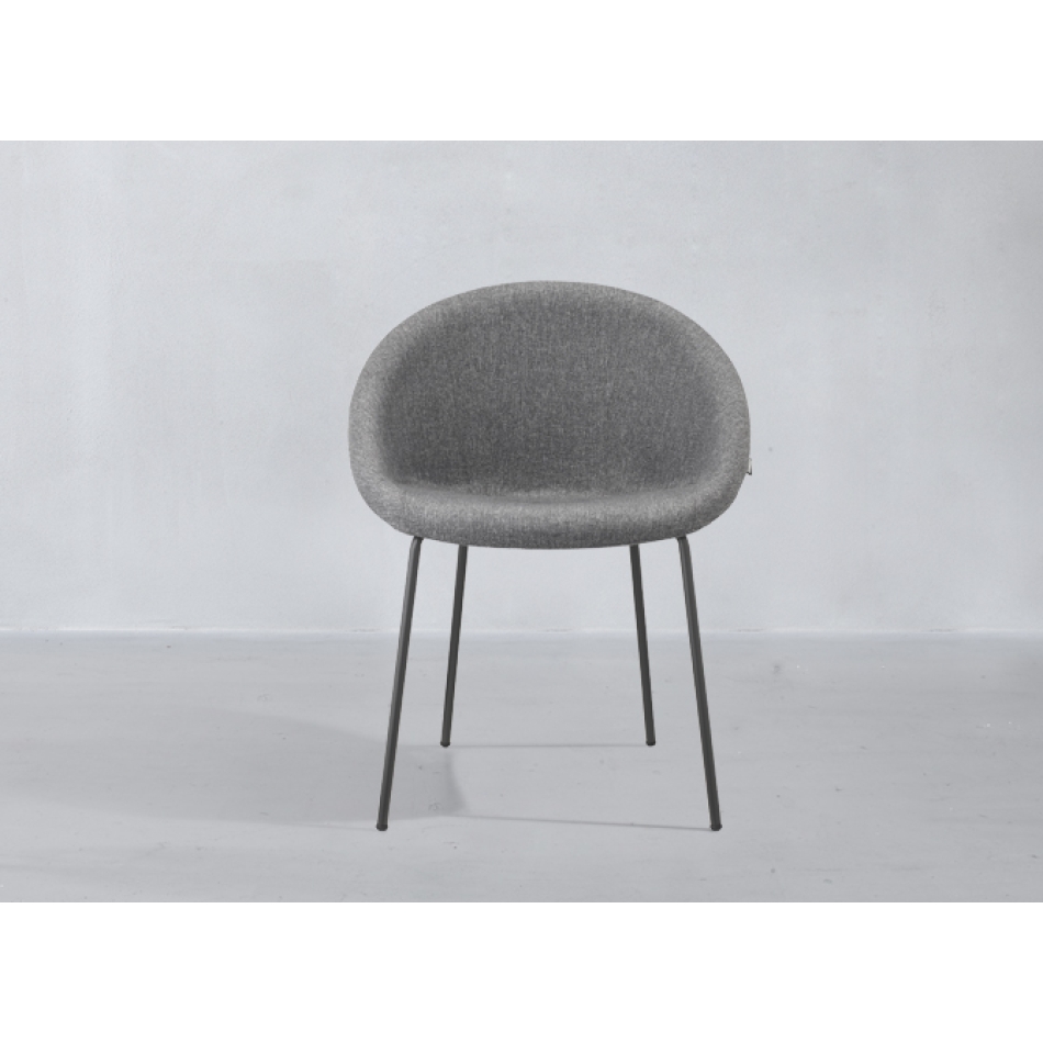 Gio chair with armrests in stackable technopolymer Scab Design