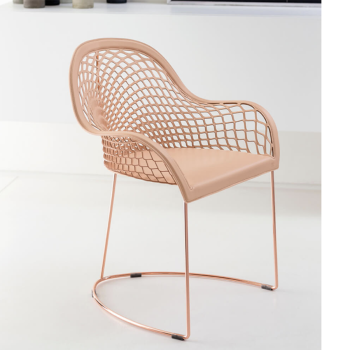 Calla S M_M PP_TS chair with upholstered shell by Midj