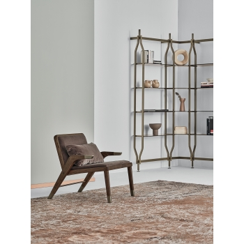 Lady armchair by Bontempi in solid wood padded and upholstered