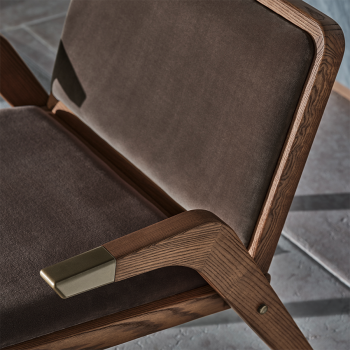 Lady armchair by Bontempi in solid wood padded and upholstered