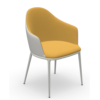 Lea PS M TS armchair upholstered in fabric or leather by Midj