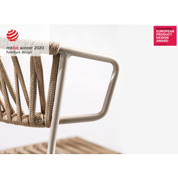 Lisa Filò chair in nautical rope webbing Scab design
