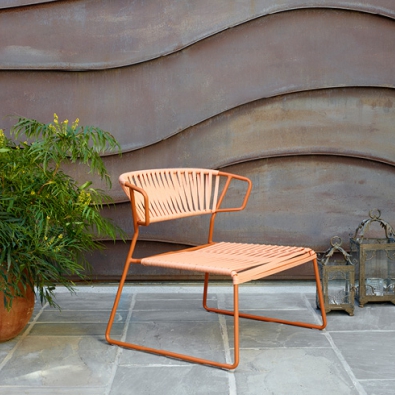 Lisa Club armchair in pvc threads Scab design