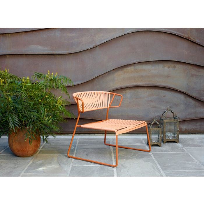 Lisa Club armchair in pvc threads Scab design