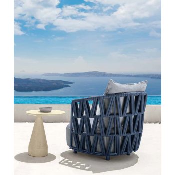 Fixed or swivel Swipe living armchair by Talenti