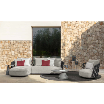 Fixed or swivel Swipe living armchair by Talenti