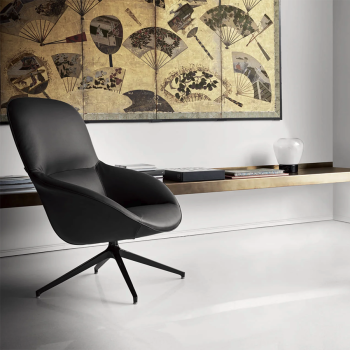 Long Island armchair by Bontempi in steel or solid wood