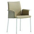 Nuvola PB M TS armchair in metal covered in fabric or leather by Midj