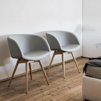Sonny armchair upholstered in fabric or leather by Midj