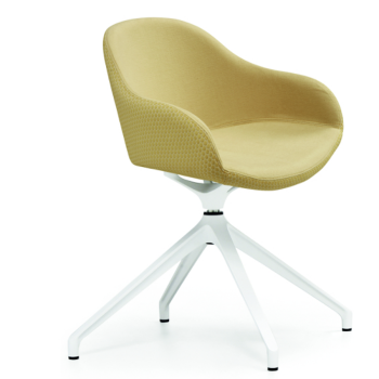 Sonny armchair upholstered in fabric or leather by Midj