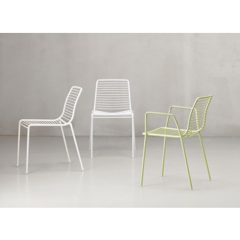 Summer armchair in galvanized steel Scab design