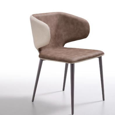 Wrap PM TS armchair in metal covered in fabric or leather by Midj