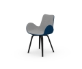 Dalia PB/PA armchair in wood and padded seat by Midj