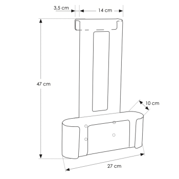Ghost Double CP900GH2 shower object holder in plexiglass