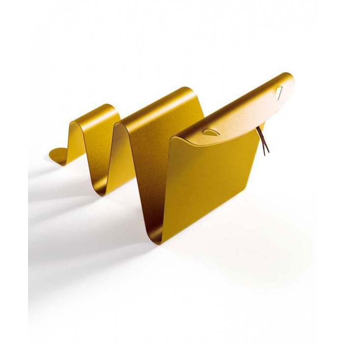 Snake magazine rack by Pezzani in painted steel