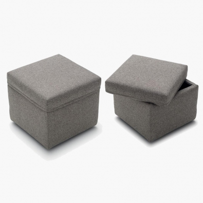 Pouf Square storage box in fabric or eco-leather