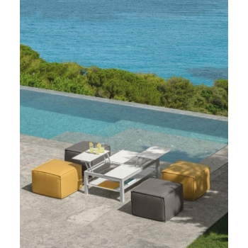 Pouf by Talenti from the Ocean line for elegant and modern outdoor use