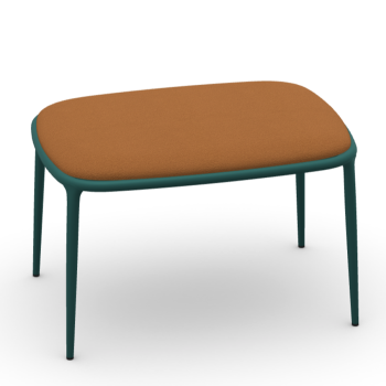 Lea TS stool in metal covered in fabric or leather by Midj