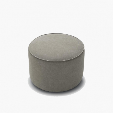 Barry round ottoman in fabric or eco-leather