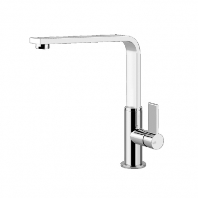 Single lever mixer Helium 17015 with swivel spout and pull-out hand shower - by Gessi