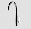 Proton single-lever mixer tap with swivel spout and pull-out shower 17153 - by Gessi