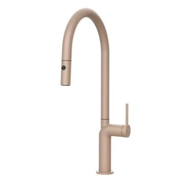 Single-lever Stelo mixer tap with swivel spout and pull-out shower head 60303 - by Gessi
