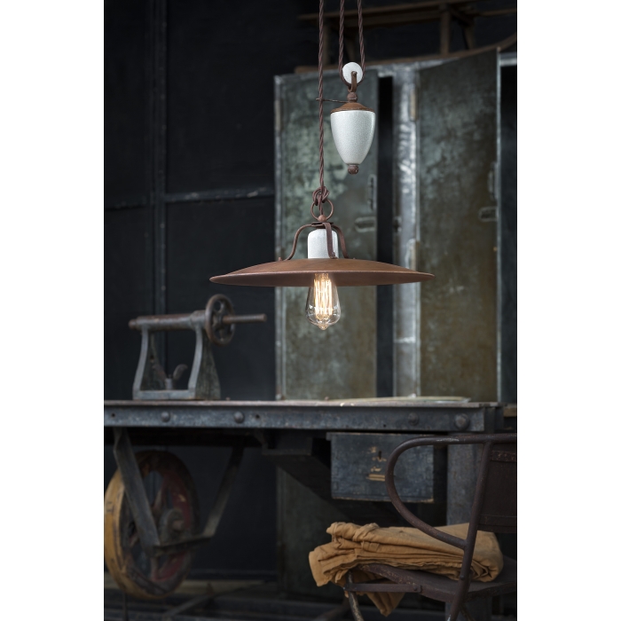 Antique suspension lift d.40 RETRO' GRUNGE C1436 by Ferroluce