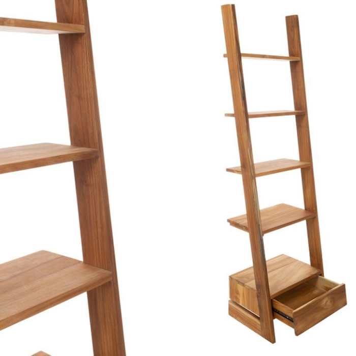Ladder door everything with 5 shelves and Comoda CP504C drawer in Teak