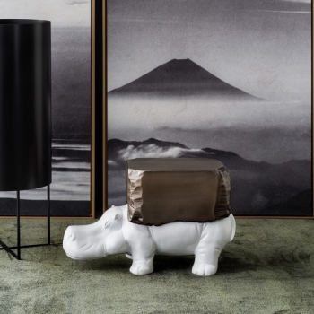 Hippo Wagon sculpture by Adriani & Rossi