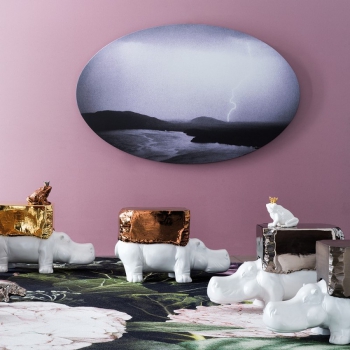 Hippo Wagon sculpture by Adriani & Rossi