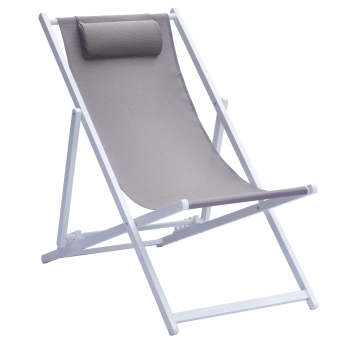 Greenwood White and Dove Grey Beach Chair