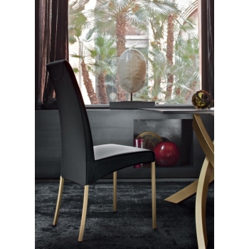 Aida chair by Bontempi with padded steel frame covered