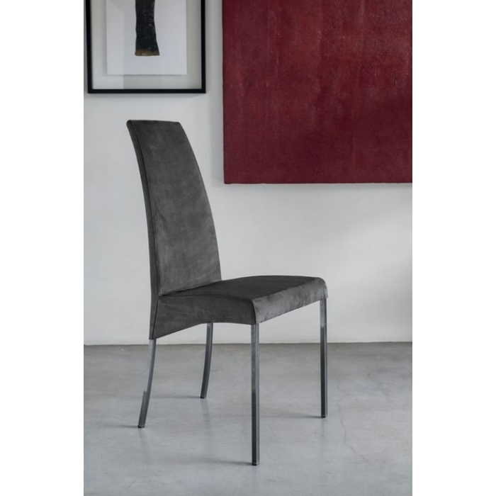Bontempi Aida chair with upholstered upholstered steel structure