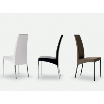 Aida chair by Bontempi with upholstered steel structure