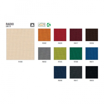 Alfa chair by Olivo & Groppo with wheels