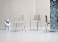 Alice chair with armrests in stackable technopolymer Scab Design