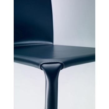Alice chair by Bontempi in steel completely covered in padded leather