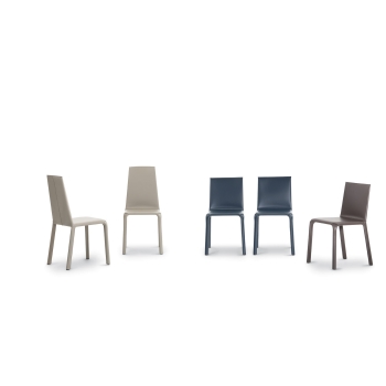 Alice chair by Bontempi in steel completely covered in padded leather