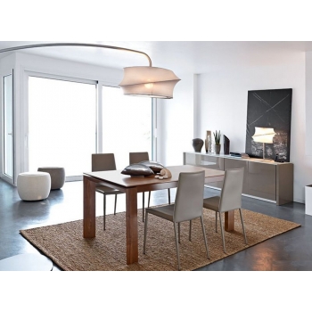 Boheme chair by Calligaris upholstered in regenerated leather