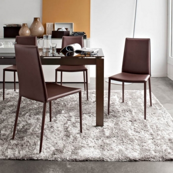 Boheme Calligaris chair upholstered in regenerated leather