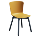 Calla S L_C PP chair with wooden base and polypropylene shell by Midj