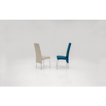 Charonne chair from Tonin Casa coated in leather eco-leather or fabric