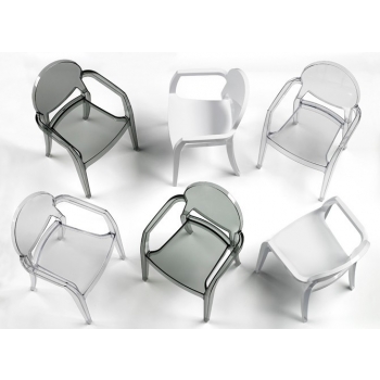 Igloo armchair in polycarbonate with Scab design armrests