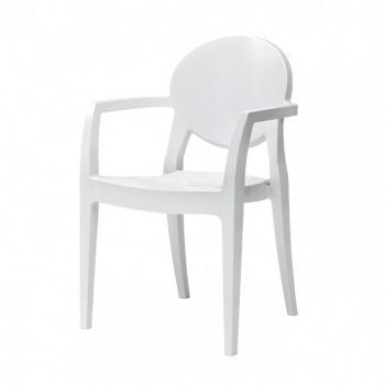 Igloo armchair in polycarbonate with Scab design armrests