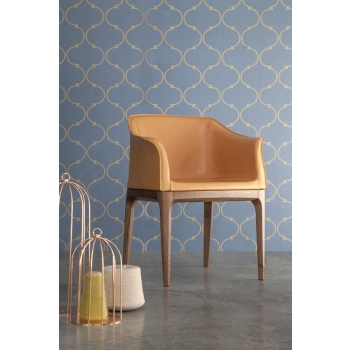 Chair with leather frame covered with leather, leather or leather Mivida Di Tonin Casa